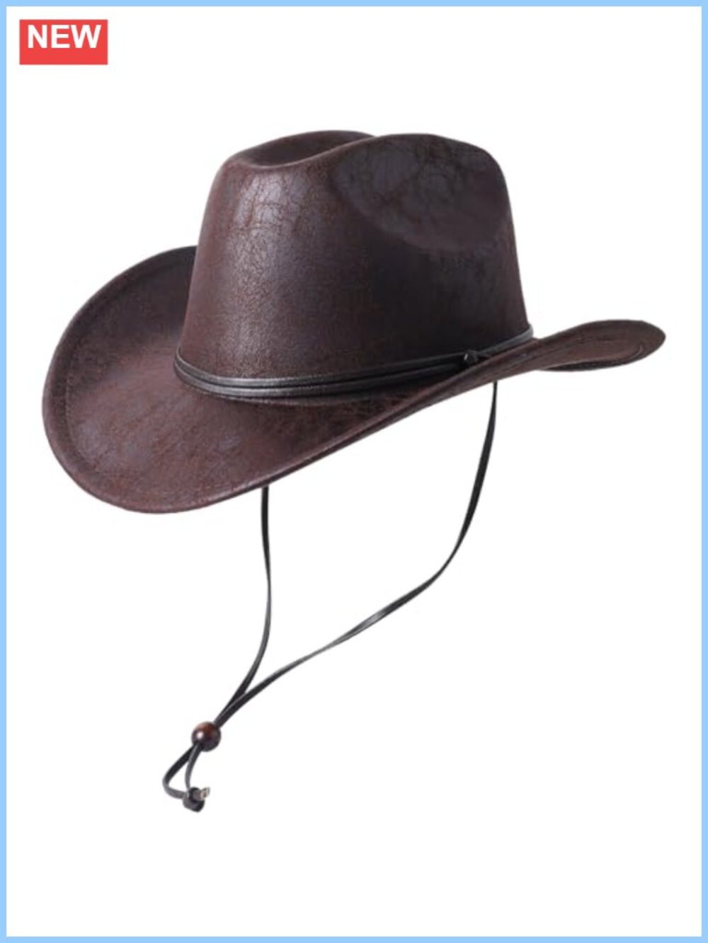 Felt Western Cowboy Cowgirl Hat Wide Brim Lanyard
